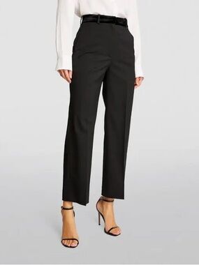 Sandro Black Straight-Leg Dress Pants